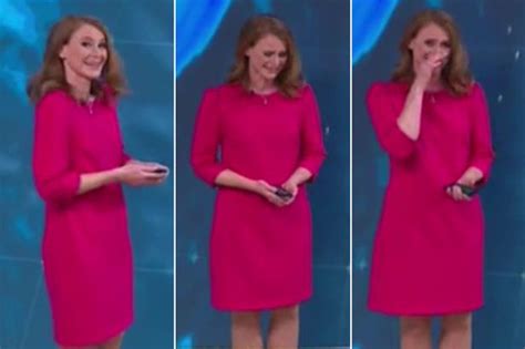 this footage of a weather girl has gone viral but can you see why mirror online