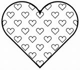 Hearts sketch template