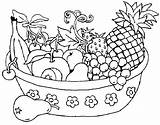 Salad Coloring Fruit Printable Pages Getcolorings Color sketch template