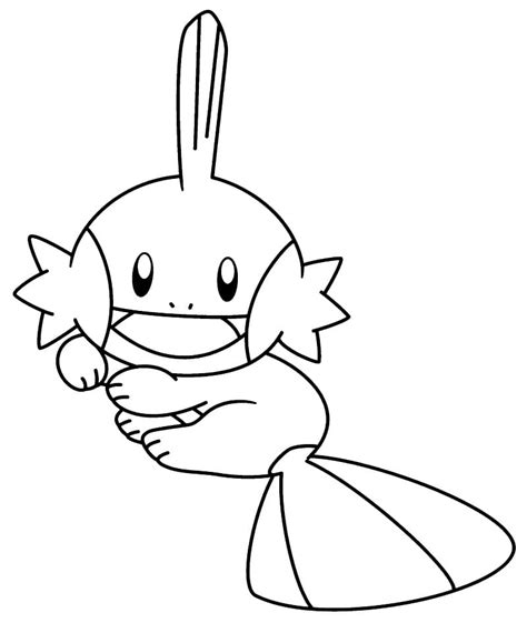 cute mudkip coloring page  printable coloring pages  kids