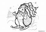 Hedgehog Coloring Printable Kids Hedgehogs Christmas Activity Templates sketch template