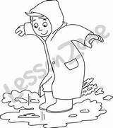 Raincoat Boy Rain Boots Clipart Au sketch template