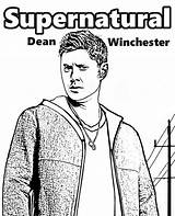 Supernatural Coloring Dean Winchester Printable Pages Colouring Color Print Topcoloringpages Sheet Book Choose Board sketch template