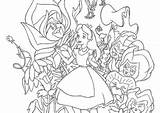 Wonderland Coloring4free Wunderland sketch template