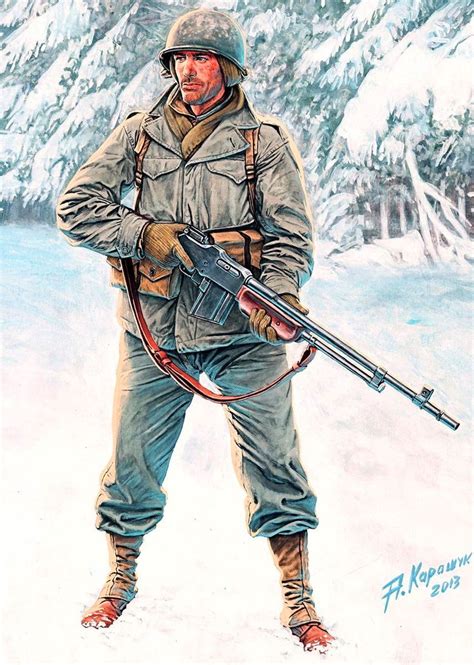 soldier   browning rifle military drawings military artwork