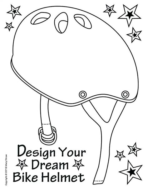 bike helmet coloring page bicycle crafts bike safety activities