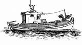 Boat Fishing Sketch Coloring Pages Kidsplaycolor Drawing Color Print Boats sketch template