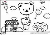 Kitty Hello Coloring Pages Lasting Fame Long sketch template