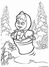 Masha Michka Coloriage Samuse Saute Imprimer Orso Mascha Bär Desenhos Medved Colorir Urso sketch template