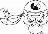 Skull Drawings Cool Easy Drawing Kids Coloring Ninja Pages Draw Cartoon Skulls Step Graffiti Printable Awesome Ninjago Skeleton Anatomy Clipart sketch template