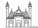 Coloring Mosque Pages Kids Masjid Ramadan Colouring Islamic Sketch Color Worksheets Sheets Sketchite sketch template