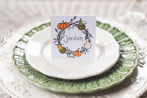 thanksgiving  tags printable thanksgiving place cards etsy