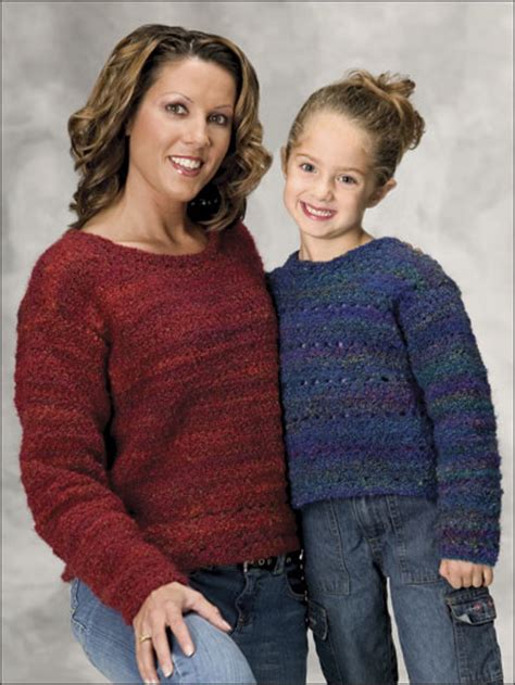 cuddly and classy mom and daughter sweaters crochet free patterns