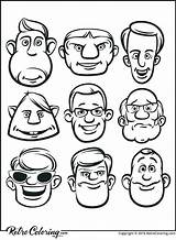 Coloring Face Pages Funny Silly Foghorn Leghorn Faces Getcolorings Color Print Two sketch template