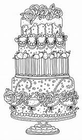 Coloring Pages Wedding Sheets Kids Colouring Cake Printable Adult Cakes Food Books Color Detailed Adults Douban Choose Board Printables sketch template