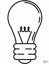 Coloring Bulb Light Pages Lightbulb Printable sketch template