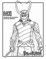 Thor Loki Coloring Pages Drawing Ragnarok Draw Avengers Printable Cartoon Color Kolorowanki Too Marvel Tutorial Drawittoo Print Adults Getcolorings Na sketch template