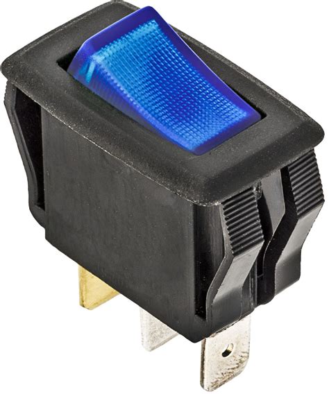 illuminated rocker switch blue ebay