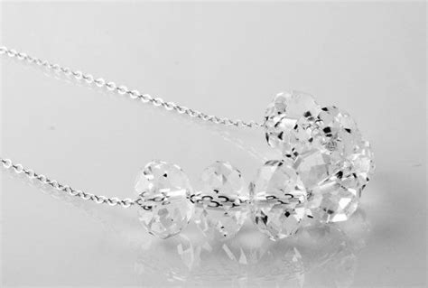 carrie bradshaw necklace crystal clear swarovski necklace in sterling