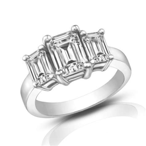 ct  stone emerald cut diamond engagement ring