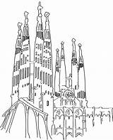 Sagrada Familia Gaudi Colorir Espagne Coloriage Espagnol Imprimir Dessin Antoni Colorier Igreja Barca Educativos Barcelone Getdrawings Espanha Família Drapeau Templo sketch template