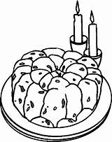 Desserts Coloring Pages Cake sketch template