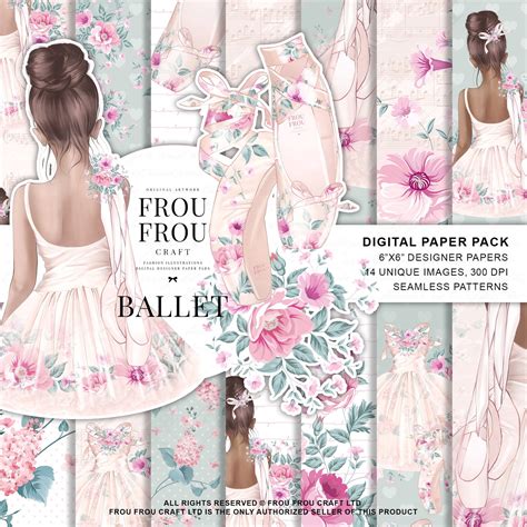 ballet paper pack  ballerina digital designer pad dancer etsy
