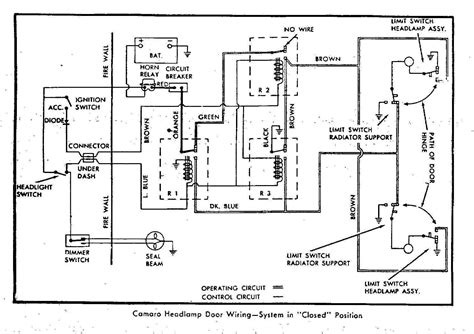 camaro hideaway headlight wiring diagram