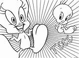 Tweety Looney Tunes Coloriage Titi Piu Ausmalbilder Cool2bkids Vogel sketch template