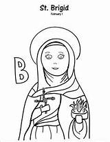 St Brigid Saints Coloring Pages Catholic Printable Colour Brigids Cross Children Mother Clip Displays Kids Cabrini sketch template