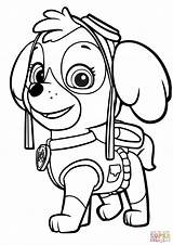 Patrol Paw Skye Coloring Template Badge Pages Supercoloring sketch template