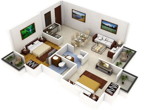 plano de apartamento de  dormitorios   banos