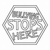 Bullying Bully Stops Thecolor Prevention Daye Coloringhome sketch template
