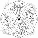 Cosmic Coloring Designlooter Energy Triangle Swirl sketch template