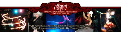 gemini and scorpio themed costume parties w live