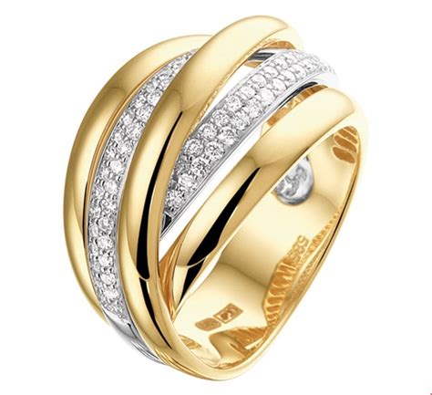 ring diamant ct   bicolor goud trendjuwelier