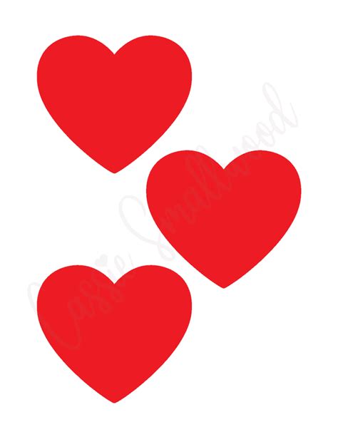 red heart template printable