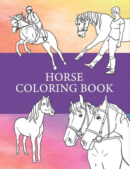 horse coloring book  colorful world paperback barnes noble