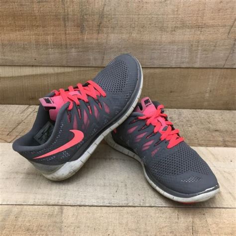 Nike Womens Free 5 0 Running Shoes Gray 642199 200 Low Top Lace Up Mesh