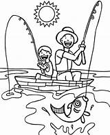 Coloring Boat Fishing Boys Summer Topcoloringpages Print Two sketch template