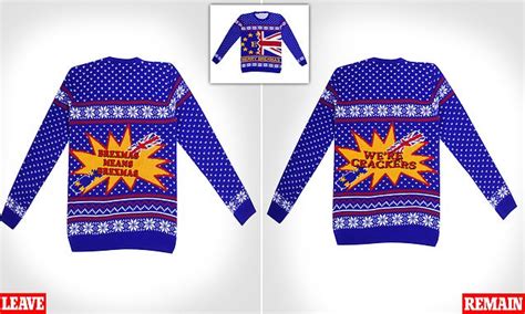 clothing company offers   referendum   launches leave  remain brexit christmas jumpers