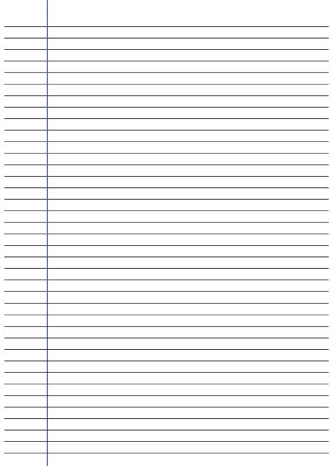 printable lined writing paper template