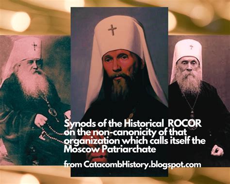 synods   historical rocor    canonicity