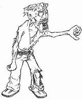 Coloring Pages Scary Zombie Halloween Cartoon Zombies Drawing Horror Colouring Getdrawings sketch template