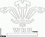 Team Logo Welsh Rugby Coloring National sketch template