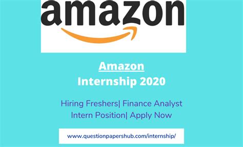 amazon internship  hiring  finance analyst intern position apply