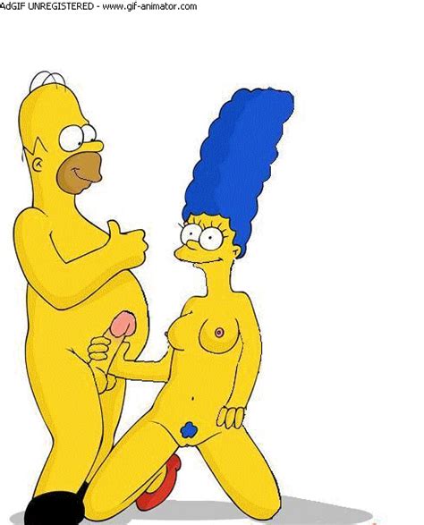 rule 34 animated breasts color female handjob homer simpson human male marge simpson nipples