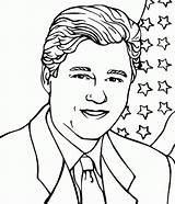 Presidents Coloringhome Clinton Bill sketch template