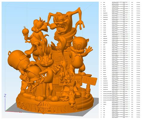 looney tunes 3d print model diorama 3d model 3d printable cgtrader
