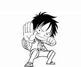 Luffy Monkey Coloring sketch template